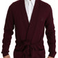 Bordeaux Cashmere Crown Cardigan Sweater