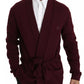 Bordeaux Cashmere Crown Cardigan Sweater