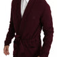 Bordeaux Cashmere Crown Cardigan Sweater