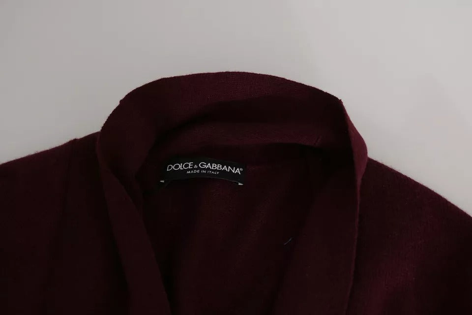 Bordeaux Cashmere Crown Cardigan Sweater