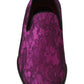 Elegant Silk-Wool Blend Loafers in Purple