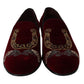 Bordeaux Velvet Sequined Men's Loafers