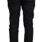 Elegant Black Formal Wool-Blend Trousers