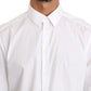 Elegant Slim Fit Dress Shirt in Pure White