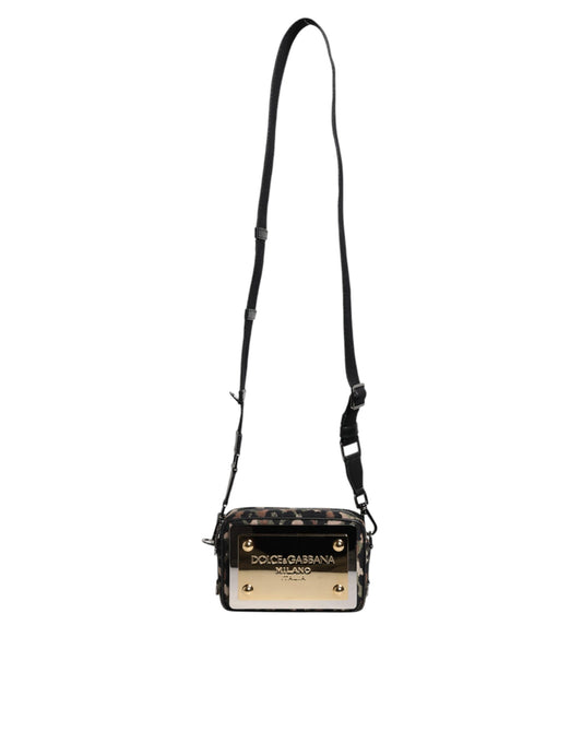 Multicolor Leopard Jacquard DG Logo Crossbody Bag