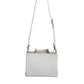 White Leather Logo Top Handle Tote Crossbody Bag