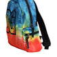 Multicolor Tie Dye Nylon Logo Print Kids Backpack Bag