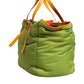 Green Nylon Padded Logo Plaque Tote Crossbody Bag