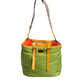 Green Nylon Padded Logo Plaque Tote Crossbody Bag