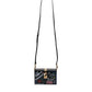 Black Graffiti Print Clutch Crossbody Bag