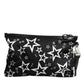 Black White Stars Pattern Clutch Pouch Bag