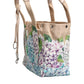 Multicolor Floral Canvas TANIA Top Handle Tote Bag