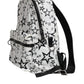 White DG Stars Print Nylon School Backpack Bag