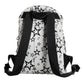 White DG Stars Print Nylon School Backpack Bag