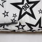 White DG Stars Print Nylon School Backpack Bag