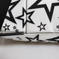 White DG Stars Print Nylon School Backpack Bag