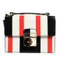 Multicolor Stripes Leather Crossbody Bag