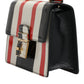 Multicolor Stripes Leather Crossbody Bag