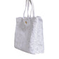 White Cordonetto Lace Beatrice Shopping Tote Bag