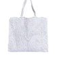 White Cordonetto Lace Beatrice Shopping Tote Bag