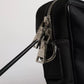 Black Logo Plaque Double Handle Messenger Bag