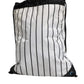 Black White Striped Polyester Drawstring Backpack Bag