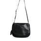 Black Leather Flap Saddle Shoulder Bag