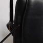 Black Leather Flap Saddle Shoulder Bag