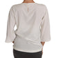 Elegant Silk Blend Crewneck Blouse