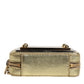 Gold Leather DG Logo Plaque Zip Around Clutch Bag