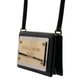 Black Patent Leather Logo Plaque Crossbody Bag