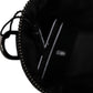 Black Leather Logo Purse Crossbody Camera Bag