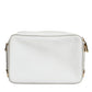 White Leather Logo Plaque Crossbody Bag