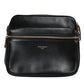 Black Calfskin Leather Gothic Messenger Bag