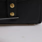 Black Leather Crossbody Top Handle Bag