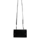 Black Leather Logo Embossed Crossbody Bag