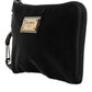 Black Nylon Logo Plaque Keyring Pouch Clutch Bag