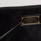Black Nylon Logo Plaque Keyring Pouch Clutch Bag