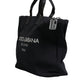 Black Canvas DG Logo Women Shopping Hand Tote Bag