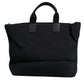 Black Canvas DG Logo Women Shopping Hand Tote Bag