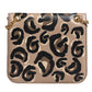 Beige DG Leopard Pattern Leather Crossbody Bag