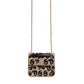 Beige DG Leopard Pattern Leather Crossbody Bag