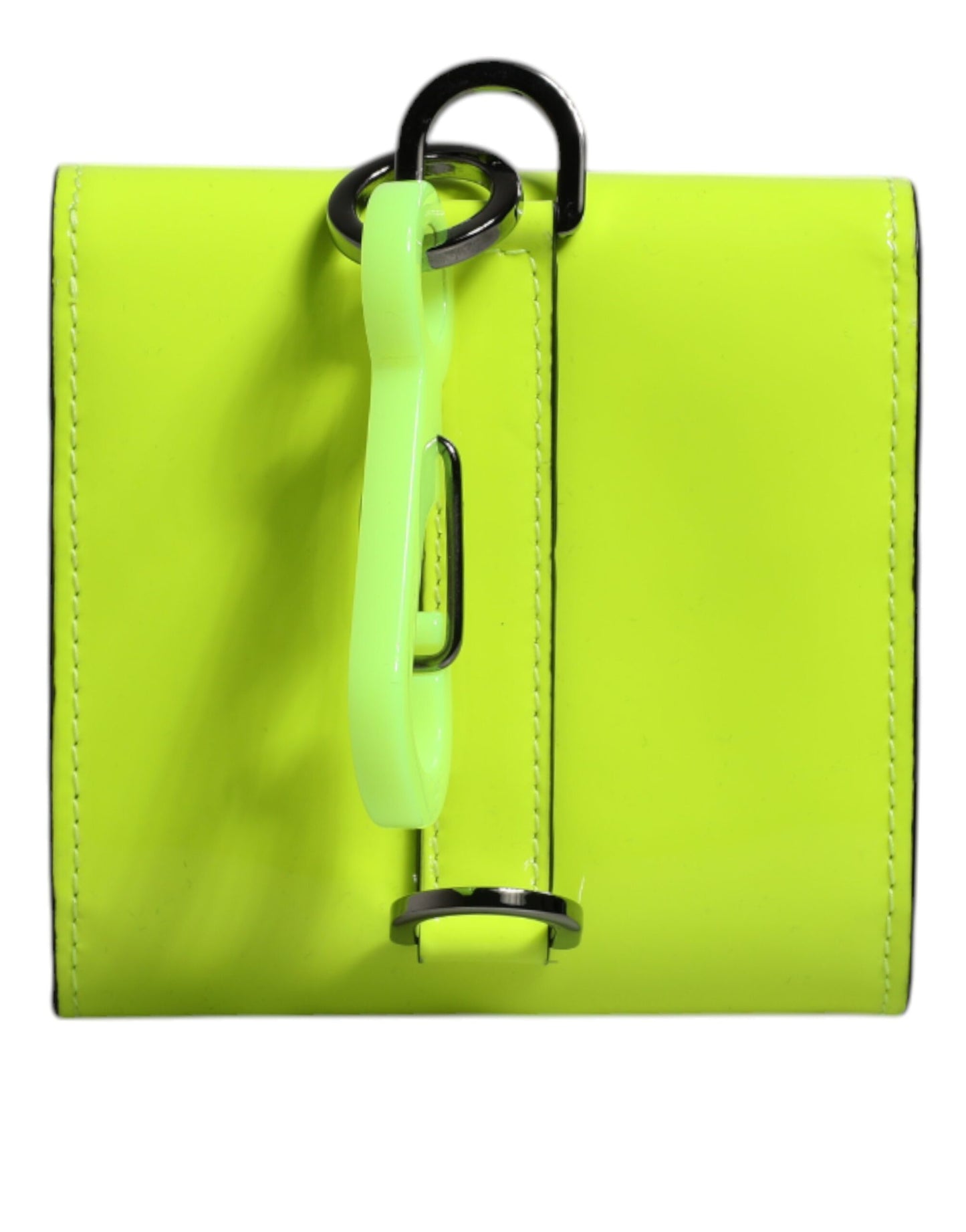 Yellow Green Bifold DG Logo Neck Strap Cardholder Wallet