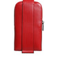 Red Leather Logo Zip Around Card Holder Wide Strap Wallet