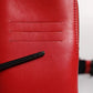 Red Leather Logo Zip Around Card Holder Wide Strap Wallet