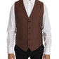 Sleek Bronze & Gray Formal Vest Slim Fit