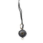 Black Round Leather DG Logo Coin Purse Lanyard Wallet
