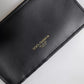 Black Calfskin Leather DG Logo Card Holder Wallet