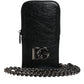 Black Leather Purse Crossbody Chain Sling Phone Bag