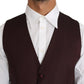 Elegant Purple Patterned Men's Formal Vest